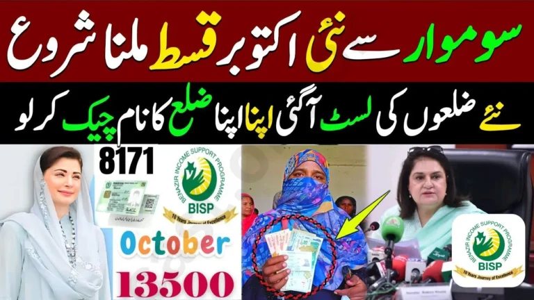 BISP 8171 Payment Update 2025 – District-Wise Cluster List & Complete Guide