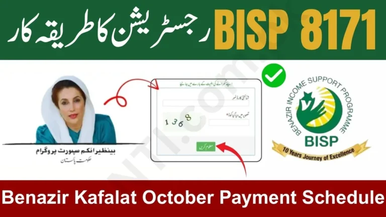 Benazir Kafalat 8171 Web Portal 2025 Check CNIC & Payment Start Date Online